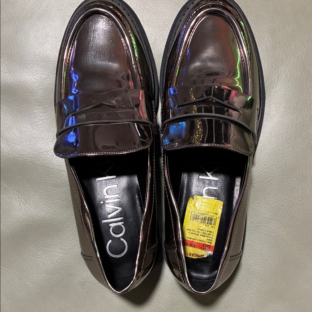 Nwt Calvin Klein women's grant slip on lug soul casual loafers size 8 1/2 medium